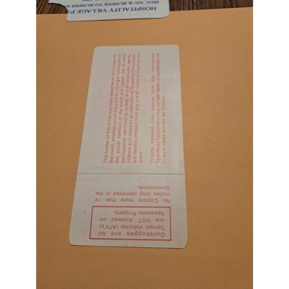 1990 IROC XIV Talladega Tickets Lot x4 Pit Hospitality Village NASCAR May 5 - Picture 6 of 10